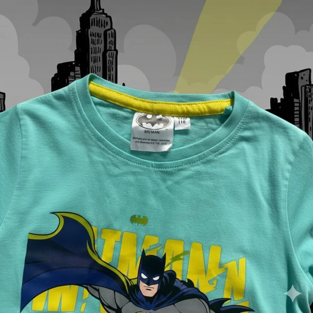 Batman Kids Pajama Set – Superhero Nightwear, Never Give Up Print NWT - Picture 4 of 5